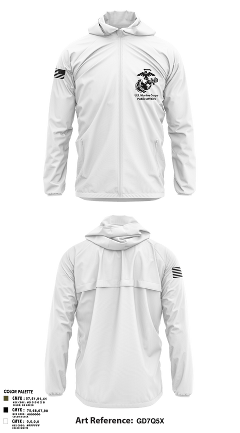 Windbreaker, MCRDPI COMMSTRAT, Marines, Teamtime, Team time, sublimation, custom sports apparel, team uniforms, spirit wear, spiritwear, sports uniforms, custom shirts, team store, custom team store, fundraiser sports, apparel fundraiser