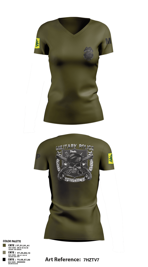 Women's Short Sleeve Vneck Shirt, 307TH Military Police Company, , Teamtime, Team time, sublimation, custom sports apparel, team uniforms, spirit wear, spiritwear, sports uniforms, custom shirts, team store, custom team store, fundraiser sports, apparel fundraiser
