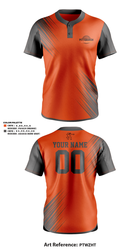 Two Button Softball Jersey, Pittsburgh Ultimate, Spirit Store, Teamtime, Team time, sublimation, custom sports apparel, team uniforms, spirit wear, spiritwear, sports uniforms, custom shirts, team store, custom team store, fundraiser sports, apparel fundraiser