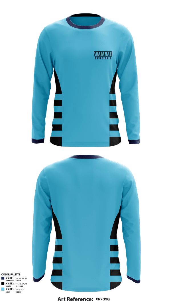 Long Sleeve Performance Shirt, Waianae, Men's Basketball, Teamtime, Team time, sublimation, custom sports apparel, team uniforms, spirit wear, spiritwear, sports uniforms, custom shirts, team store, custom team store, fundraiser sports, apparel fundraiser