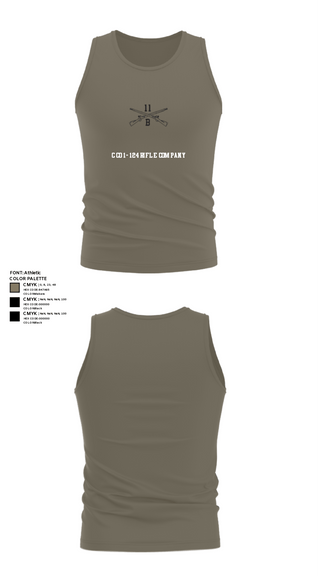 Tank Top, C Co 1-124 Rifle Company, National Guard, Teamtime, Team time, sublimation, custom sports apparel, team uniforms, spirit wear, spiritwear, sports uniforms, custom shirts, team store, custom team store, fundraiser sports, apparel fundraiser