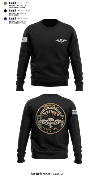 Crew Neck Sweatshirt, 824th QM CO (CADC-A), Army, Teamtime, Team time, sublimation, custom sports apparel, team uniforms, spirit wear, spiritwear, sports uniforms, custom shirts, team store, custom team store, fundraiser sports, apparel fundraiser