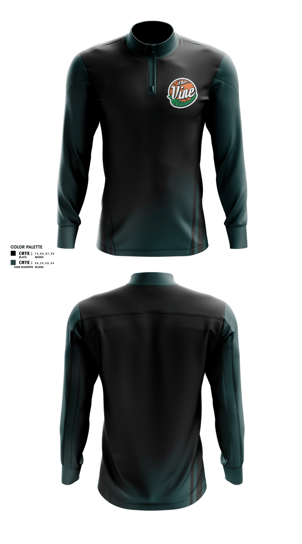 Quarter Zip Jacket, Vine, Men's Basketball, Teamtime, Team time, sublimation, custom sports apparel, team uniforms, spirit wear, spiritwear, sports uniforms, custom shirts, team store, custom team store, fundraiser sports, apparel fundraiser
