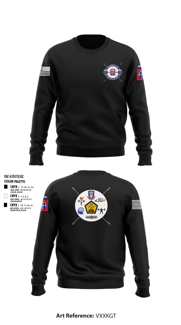 Crew Neck Sweatshirt, 82nd ADSB H2F, Army, Teamtime, Team time, sublimation, custom sports apparel, team uniforms, spirit wear, spiritwear, sports uniforms, custom shirts, team store, custom team store, fundraiser sports, apparel fundraiser