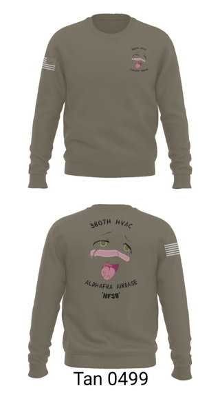 Crew Neck Sweatshirt, 380th HVAC, , Teamtime, Team time, sublimation, custom sports apparel, team uniforms, spirit wear, spiritwear, sports uniforms, custom shirts, team store, custom team store, fundraiser sports, apparel fundraiser