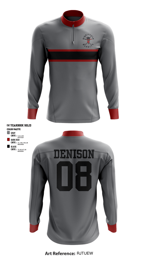 Quarter Zip Jacket, Birmingham Bandits, Ice Hockey, Teamtime, Team time, sublimation, custom sports apparel, team uniforms, spirit wear, spiritwear, sports uniforms, custom shirts, team store, custom team store, fundraiser sports, apparel fundraiser