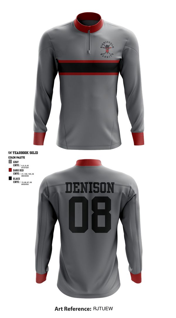 Quarter Zip Jacket, Birmingham Bandits, Ice Hockey, Teamtime, Team time, sublimation, custom sports apparel, team uniforms, spirit wear, spiritwear, sports uniforms, custom shirts, team store, custom team store, fundraiser sports, apparel fundraiser