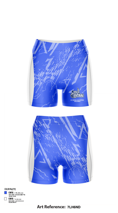 R-S Central Hilltoppers Volleyball 15542633 Women's Shorts - 81