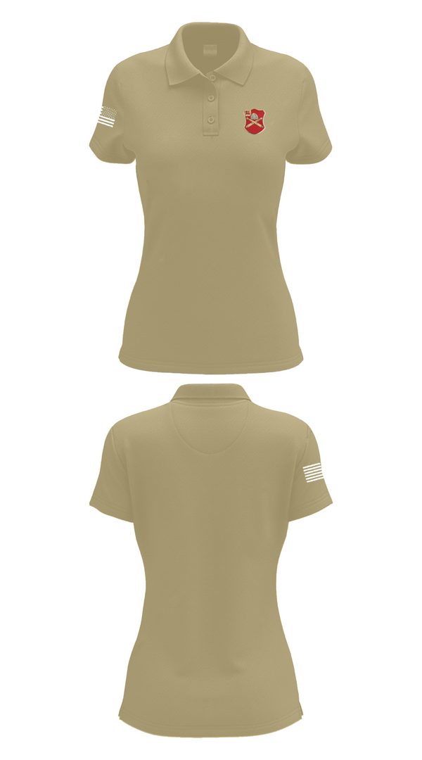 Women's Short Sleeve Performance Polo, Bravo Battery, 6th Battalion, 10th Field Artillery, , Teamtime, Team time, sublimation, custom sports apparel, team uniforms, spirit wear, spiritwear, sports uniforms, custom shirts, team store, custom team store, fundraiser sports, apparel fundraiser