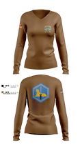 HHC, 66th MIB-T 54995344 Women's Long Sleeve V-neck Shirt - 2