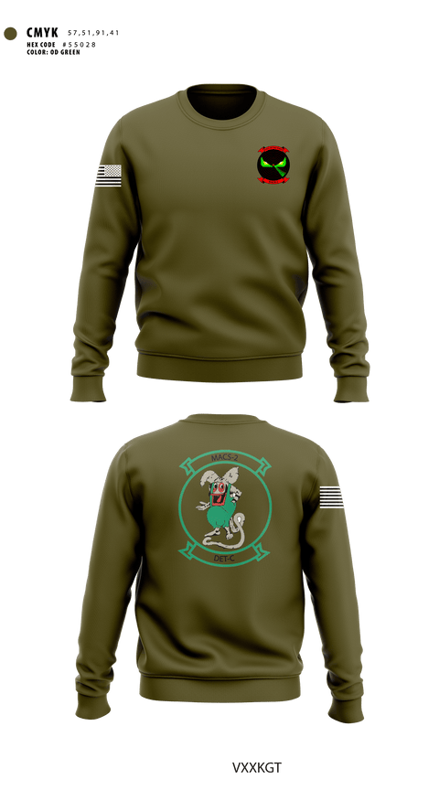 Crew Neck Sweatshirt, MACS-2, Marines, Teamtime, Team time, sublimation, custom sports apparel, team uniforms, spirit wear, spiritwear, sports uniforms, custom shirts, team store, custom team store, fundraiser sports, apparel fundraiser