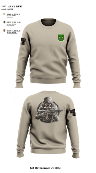 Crew Neck Sweatshirt, 10 SFG, Army, Teamtime, Team time, sublimation, custom sports apparel, team uniforms, spirit wear, spiritwear, sports uniforms, custom shirts, team store, custom team store, fundraiser sports, apparel fundraiser