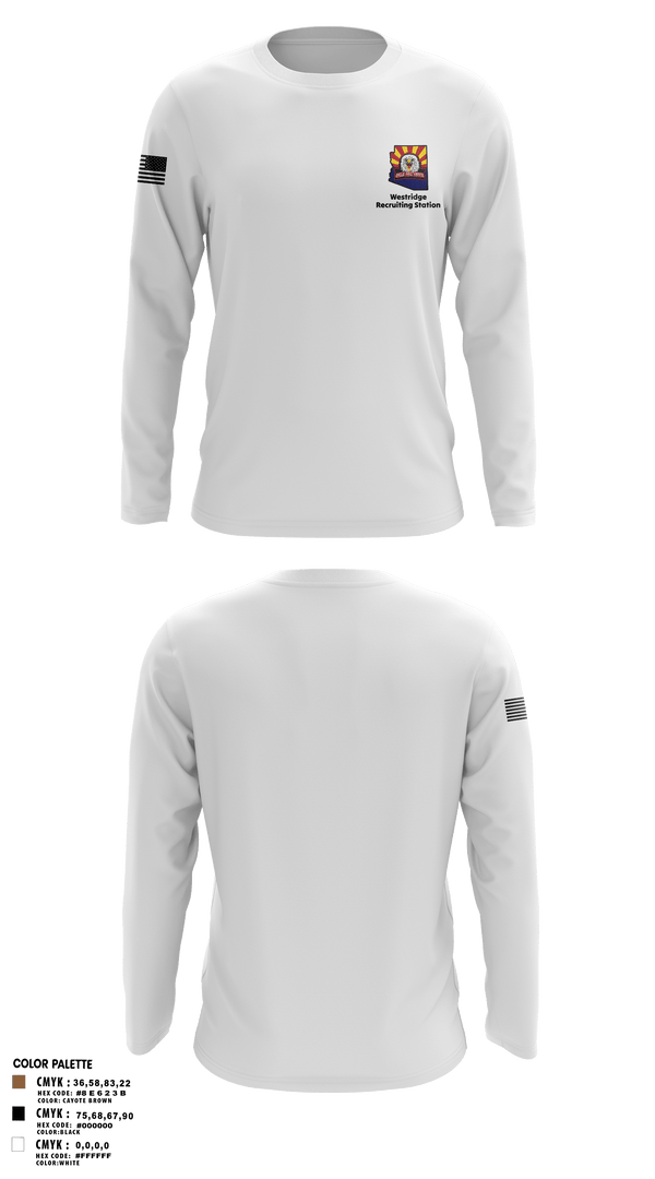 Long Sleeve Performance Shirt, Westridge Recruiting Station, Army, Teamtime, Team time, sublimation, custom sports apparel, team uniforms, spirit wear, spiritwear, sports uniforms, custom shirts, team store, custom team store, fundraiser sports, apparel fundraiser