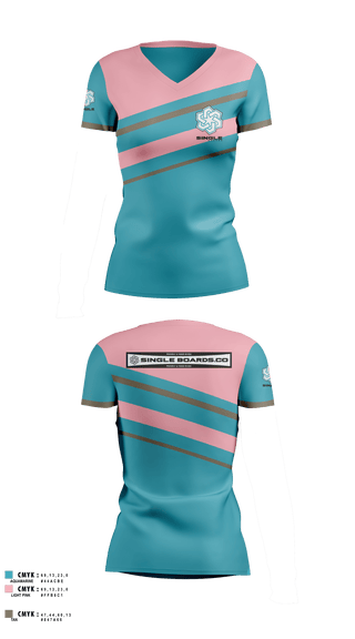 Women's Short Sleeve Vneck Shirt, Single Boards.co, E-Sports, Teamtime, Team time, sublimation, custom sports apparel, team uniforms, spirit wear, spiritwear, sports uniforms, custom shirts, team store, custom team store, fundraiser sports, apparel fundraiser