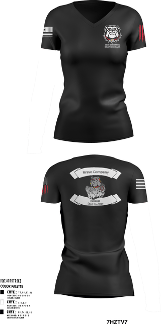 Women's Short Sleeve Vneck Shirt, 16TH ordnance Bravo Company, , Teamtime, Team time, sublimation, custom sports apparel, team uniforms, spirit wear, spiritwear, sports uniforms, custom shirts, team store, custom team store, fundraiser sports, apparel fundraiser