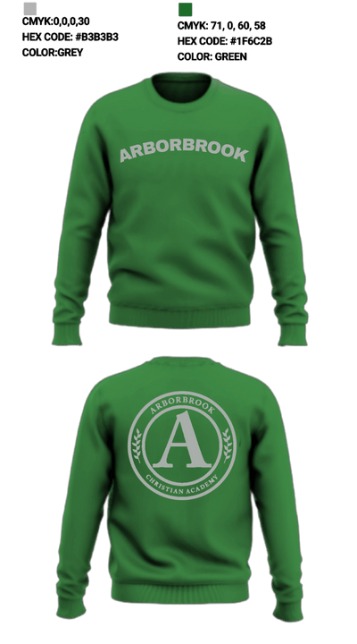 Arborbrook Christian Academy Falcons 15846524 Crew Neck Sweatshirt - 1