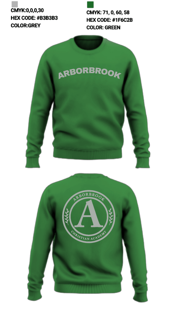 Crew Neck Sweatshirt, Arborbrook Christian Academy Falcons, Spirit Store, Teamtime, Team time, sublimation, custom sports apparel, team uniforms, spirit wear, spiritwear, sports uniforms, custom shirts, team store, custom team store, fundraiser sports, apparel fundraiser