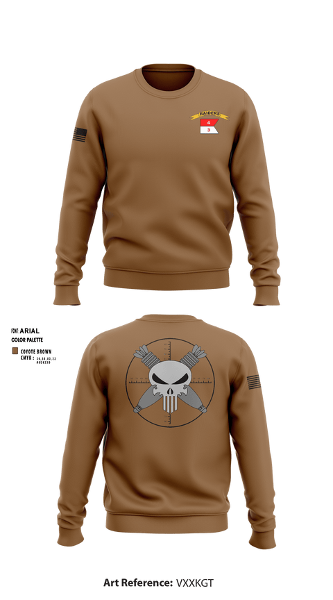 Crew Neck Sweatshirt, BASHER PLATOON3-4 CAV 25th ID, Army, Teamtime, Team time, sublimation, custom sports apparel, team uniforms, spirit wear, spiritwear, sports uniforms, custom shirts, team store, custom team store, fundraiser sports, apparel fundraiser