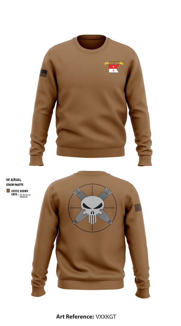 Crew Neck Sweatshirt, BASHER PLATOON3-4 CAV 25th ID, Army, Teamtime, Team time, sublimation, custom sports apparel, team uniforms, spirit wear, spiritwear, sports uniforms, custom shirts, team store, custom team store, fundraiser sports, apparel fundraiser