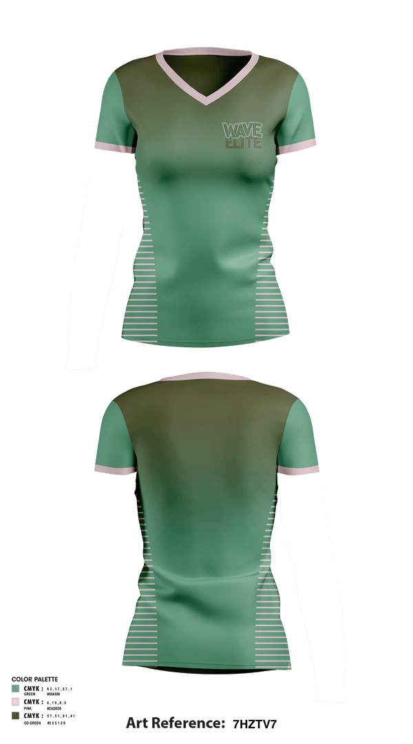 Women's Short Sleeve Vneck Shirt, Wave Elite, Women's Basketball, Teamtime, Team time, sublimation, custom sports apparel, team uniforms, spirit wear, spiritwear, sports uniforms, custom shirts, team store, custom team store, fundraiser sports, apparel fundraiser