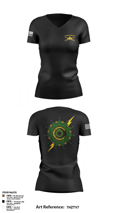 Chaos Company 10760472 Women's Short Sleeve V-neck Shirt - 3