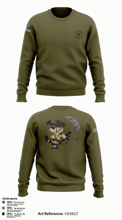 3rd Platoon, CCo, 1-508th PIR 77513198 Crew Neck Sweatshirt - 1