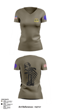 962D QUARTERMASTER COMPANY (MORTUARY AFFAIRS) 48662806 Women's Short Sleeve V-neck Shirt - 1