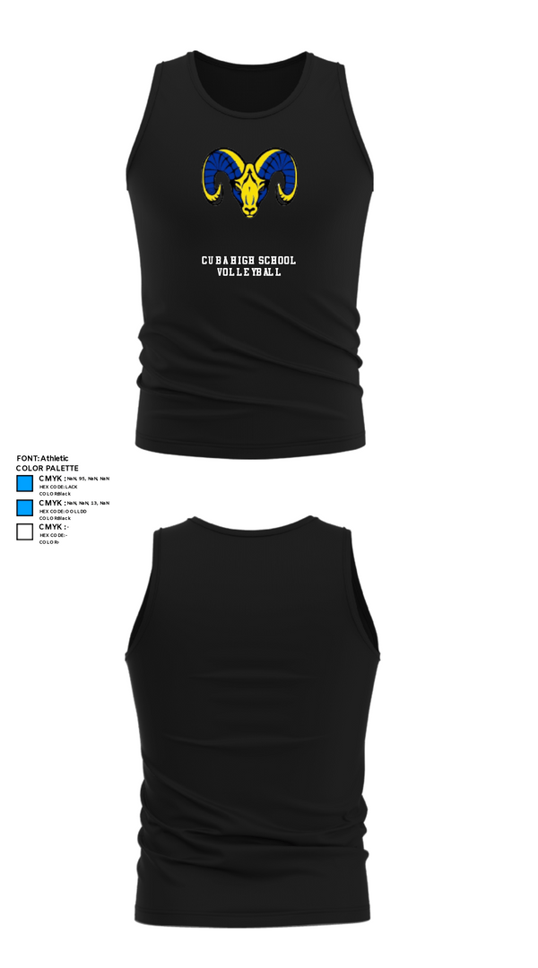 Tank Top, Cuba High School Volleyball, Women's Volleyball, Teamtime, Team time, sublimation, custom sports apparel, team uniforms, spirit wear, spiritwear, sports uniforms, custom shirts, team store, custom team store, fundraiser sports, apparel fundraiser