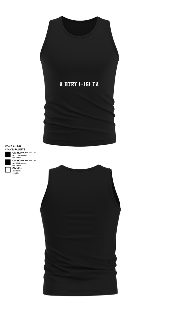 Tank Top, A BTRY 1-151 FA, National Guard, Teamtime, Team time, sublimation, custom sports apparel, team uniforms, spirit wear, spiritwear, sports uniforms, custom shirts, team store, custom team store, fundraiser sports, apparel fundraiser