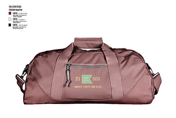 Duffle Bag, 21ST MILITARY POLICE COMPANY (AIRBORNE), Army, Teamtime, Team time, sublimation, custom sports apparel, team uniforms, spirit wear, spiritwear, sports uniforms, custom shirts, team store, custom team store, fundraiser sports, apparel fundraiser
