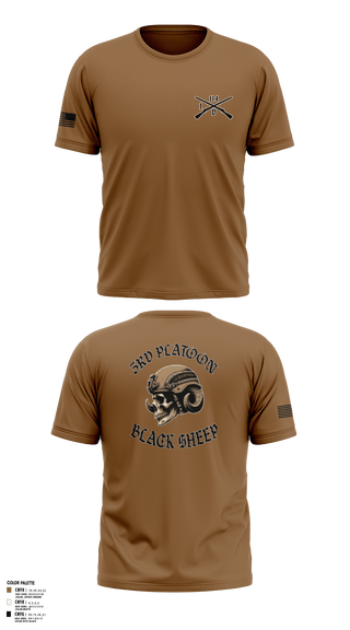 Short Sleeve Performance Shirt, 3rd PLT Black Sheep, Army, Teamtime, Team time, sublimation, custom sports apparel, team uniforms, spirit wear, spiritwear, sports uniforms, custom shirts, team store, custom team store, fundraiser sports, apparel fundraiser