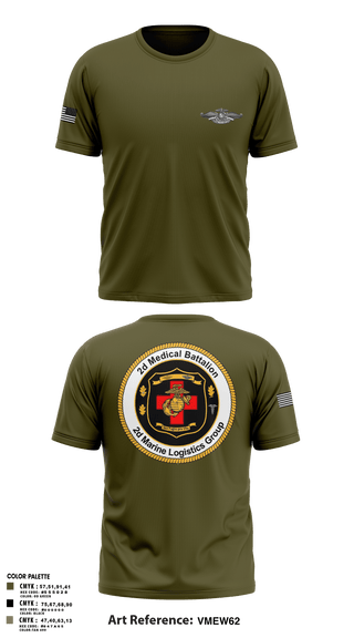 Old School Cotton Feel Shirt, 2D MED BN, 2FSSG, 2MARFORLANT, Navy, Teamtime, Team time, sublimation, custom sports apparel, team uniforms, spirit wear, spiritwear, sports uniforms, custom shirts, team store, custom team store, fundraiser sports, apparel fundraiser