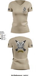 2-1 INFANTRY 73448715 Women's Short Sleeve V-neck Shirt - 3