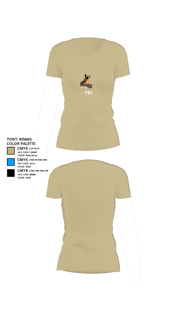 Women's Short Sleeve Vneck Shirt, FBI, Police, Teamtime, Team time, sublimation, custom sports apparel, team uniforms, spirit wear, spiritwear, sports uniforms, custom shirts, team store, custom team store, fundraiser sports, apparel fundraiser