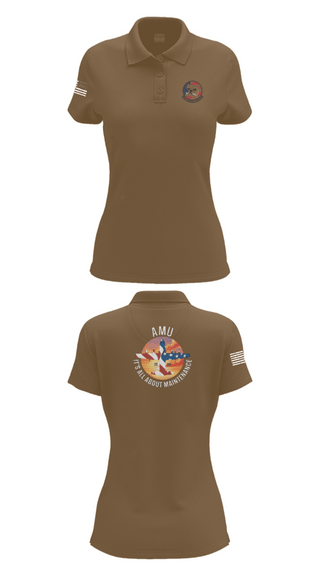 Women's Short Sleeve Performance Polo, 910th AMU, Air Force, Teamtime, Team time, sublimation, custom sports apparel, team uniforms, spirit wear, spiritwear, sports uniforms, custom shirts, team store, custom team store, fundraiser sports, apparel fundraiser