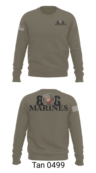 Crew Neck Sweatshirt, 806 Marines, Marines, Teamtime, Team time, sublimation, custom sports apparel, team uniforms, spirit wear, spiritwear, sports uniforms, custom shirts, team store, custom team store, fundraiser sports, apparel fundraiser