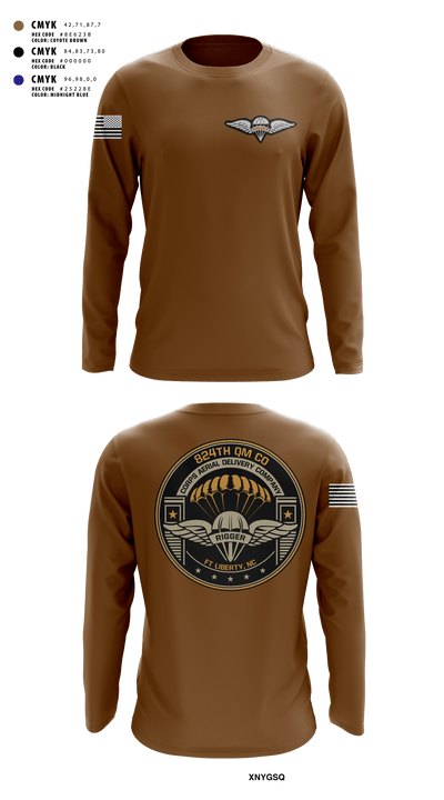 824th QM CO (CADC-A) 69842964 Long Sleeve Performance Shirt - 1