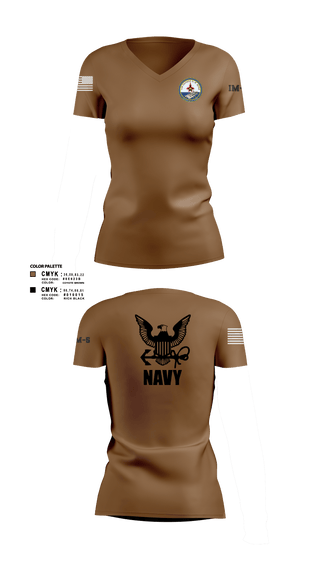 Women's Short Sleeve Vneck Shirt, Cvn 77 IM-5, Navy, Teamtime, Team time, sublimation, custom sports apparel, team uniforms, spirit wear, spiritwear, sports uniforms, custom shirts, team store, custom team store, fundraiser sports, apparel fundraiser