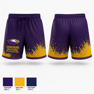 Athletic Shorts With Pockets, Harrisburg High School Girls Basketball, Women's Basketball, Teamtime, Team time, sublimation, custom sports apparel, team uniforms, spirit wear, spiritwear, sports uniforms, custom shirts, team store, custom team store, fundraiser sports, apparel fundraiser
