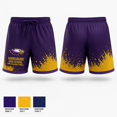 Harrisburg High School Girls Basketball 74185952 Athletic Shorts With Pockets - 1