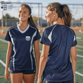 No Handouts Track & Field 84390737 Women's Short Sleeve V-neck Shirt - 2