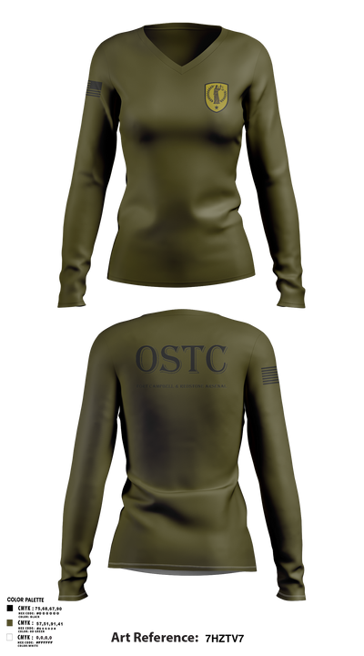 Fort Campbell & Redstone Arsenal - Office of Special Trial Counsel 55135476 Women's Long Sleeve V-neck Shirt - 4