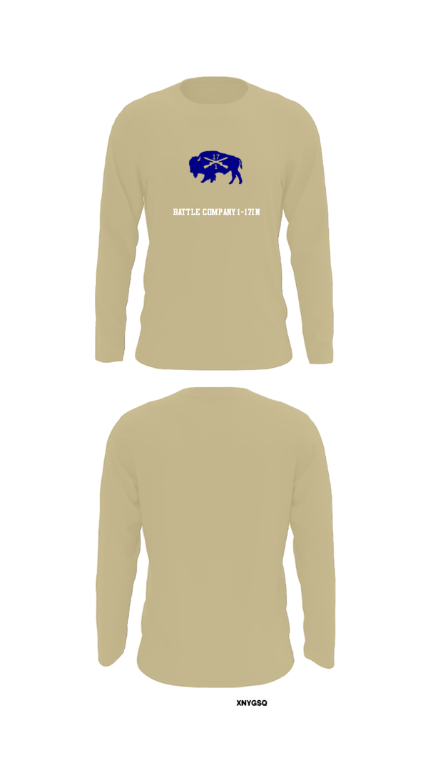 Long Sleeve Performance Shirt, Battle company 1-17IN, Army, Teamtime, Team time, sublimation, custom sports apparel, team uniforms, spirit wear, spiritwear, sports uniforms, custom shirts, team store, custom team store, fundraiser sports, apparel fundraiser
