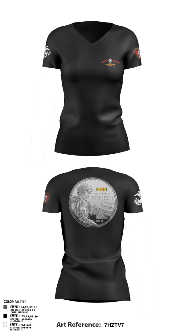 Women's Short Sleeve Vneck Shirt, B Co. 3rd Recon Bn Force Reconnaissance3rd Recon Co.3rd ReconnaissanceRecon, Marines, Teamtime, Team time, sublimation, custom sports apparel, team uniforms, spirit wear, spiritwear, sports uniforms, custom shirts, team store, custom team store, fundraiser sports, apparel fundraiser