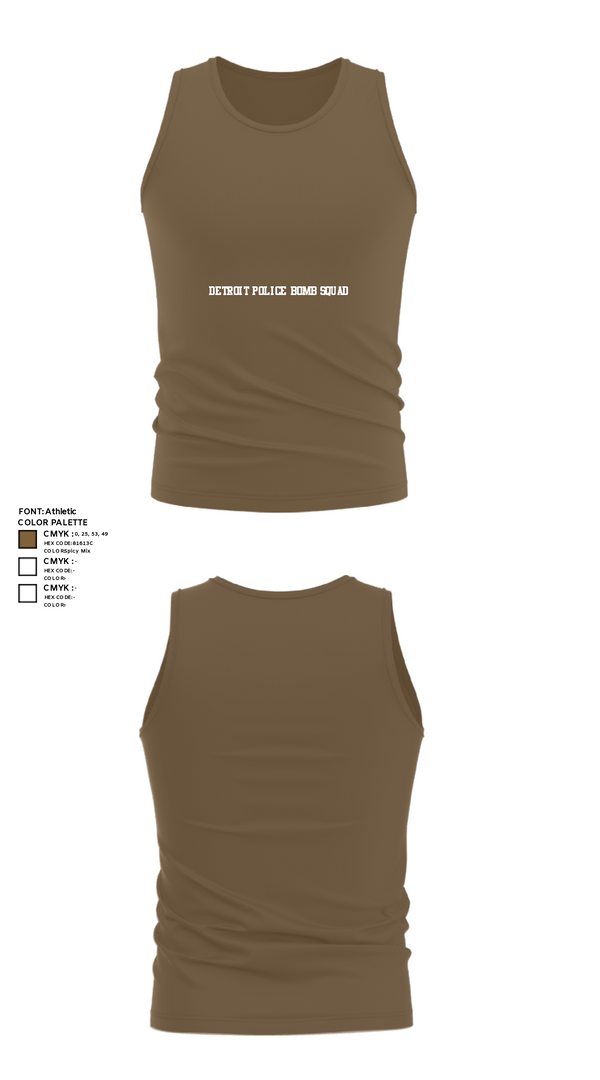 Tank Top, Detroit Police Bomb Squad, Police, Teamtime, Team time, sublimation, custom sports apparel, team uniforms, spirit wear, spiritwear, sports uniforms, custom shirts, team store, custom team store, fundraiser sports, apparel fundraiser
