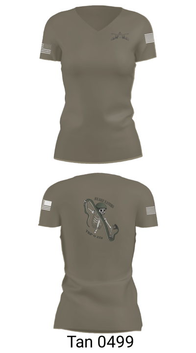 Q Troop 4/278th 47138510 Women's Short Sleeve V-neck Shirt - 68