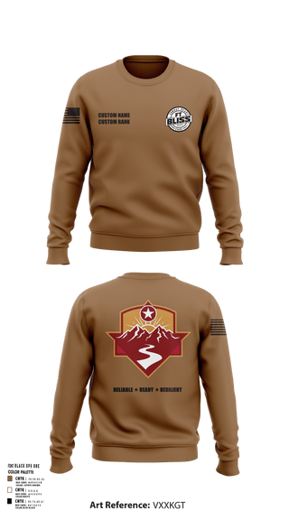 Crew Neck Sweatshirt, Fort Bliss DENTAC, Army, Teamtime, Team time, sublimation, custom sports apparel, team uniforms, spirit wear, spiritwear, sports uniforms, custom shirts, team store, custom team store, fundraiser sports, apparel fundraiser