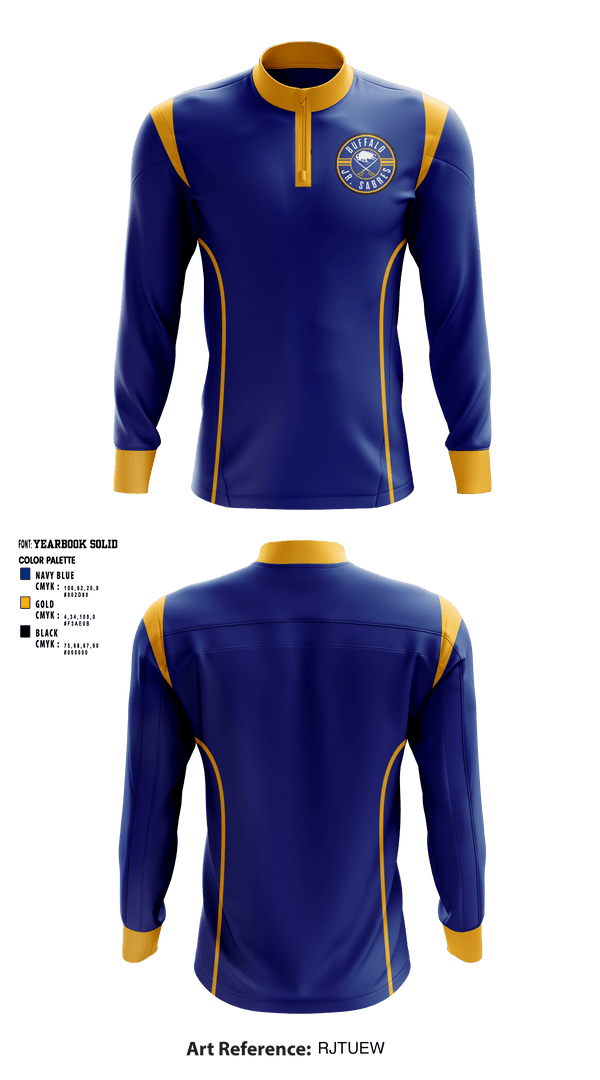 Quarter Zip Jacket, Buffalo jr sabres, Ice Hockey, Teamtime, Team time, sublimation, custom sports apparel, team uniforms, spirit wear, spiritwear, sports uniforms, custom shirts, team store, custom team store, fundraiser sports, apparel fundraiser