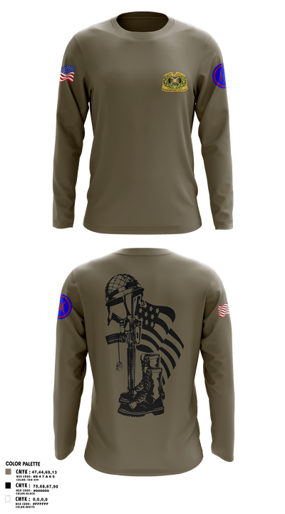 962D QUARTERMASTER COMPANY (MORTUARY AFFAIRS) 48662806 Long Sleeve Performance Shirt - 1