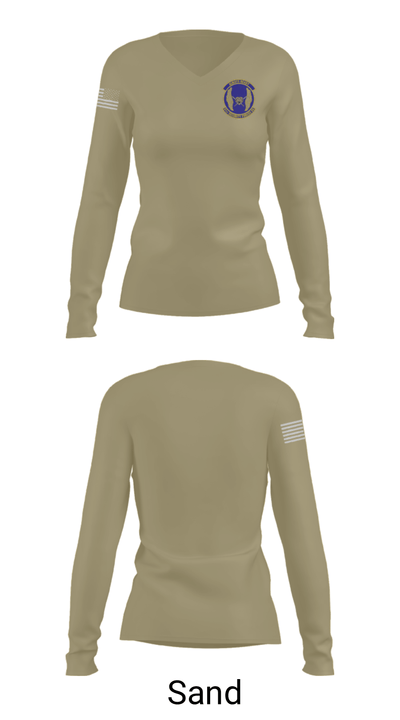 51SFS Metal Tigers 2477629 Women's Long Sleeve V-neck Shirt - 97